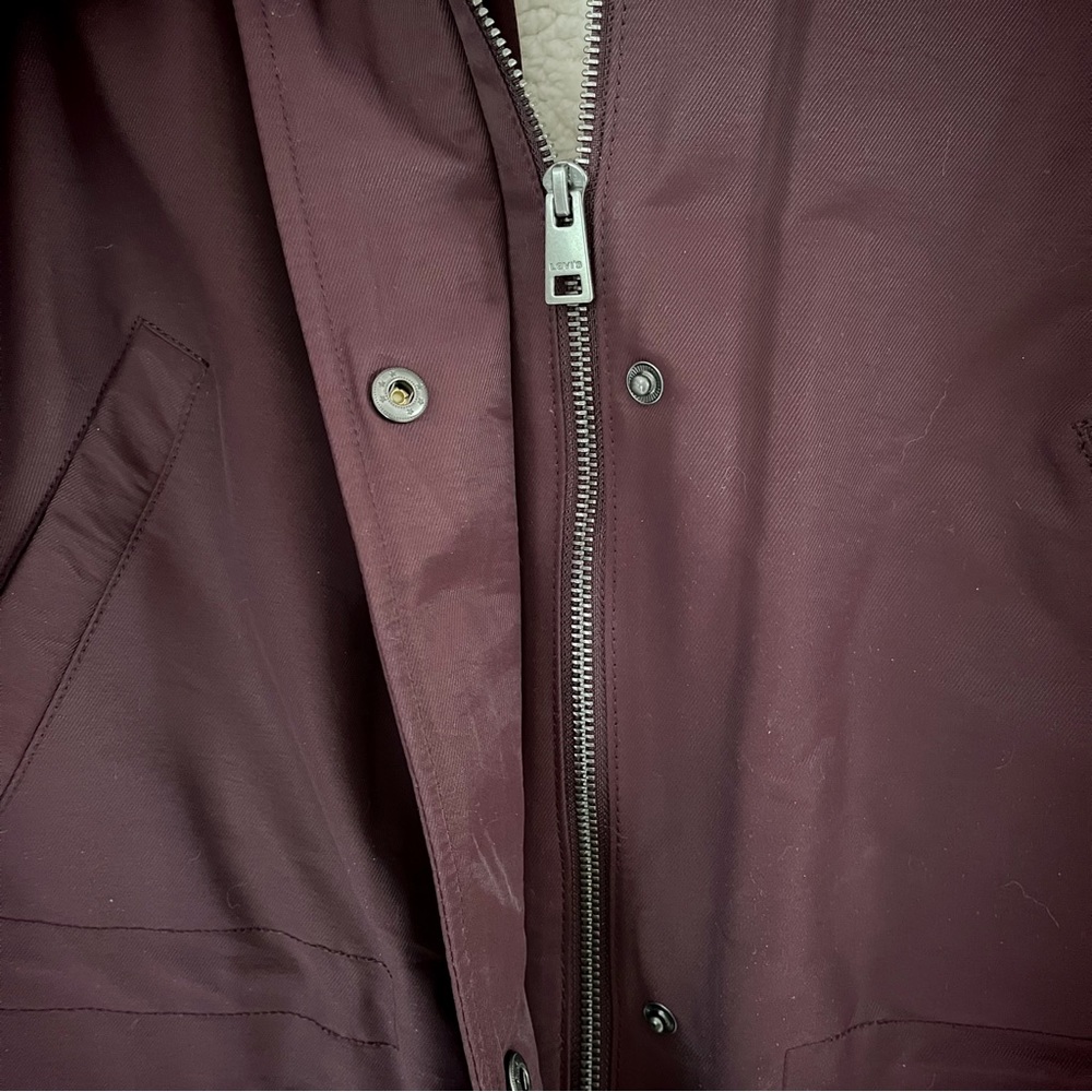 LEVI’S Sherpa Lined Hooded Parka Jacket – Wine Red, Plus 1X – NWT - Picture 7 of 15